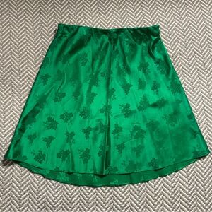 From Future Green Silk Mini Skirt